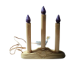 3 Light Window Candelabra with C7 LED Purple Replacement Bulbs