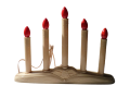 5 Light Window Candelabra with C7 Incandescent Orange Replacement Bulbs