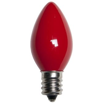 C7 Incandescent Opaque Red Replacement Bulb