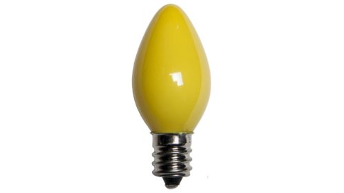 C7 Incandescent Opaque Yellow Replacement Bulb