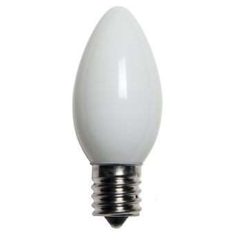 C9 Incandescent Opaque White Replacement Bulb