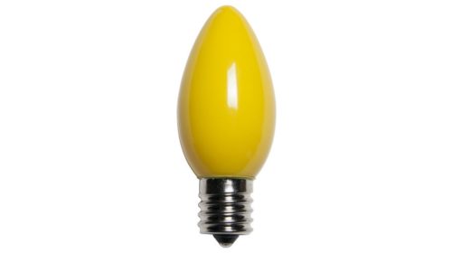 C9 Incandescent Opaque Yellow Replacement Bulb