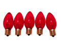 C9 Transparent Pink Replacement Bulb Sold at Christmas Lights Creations