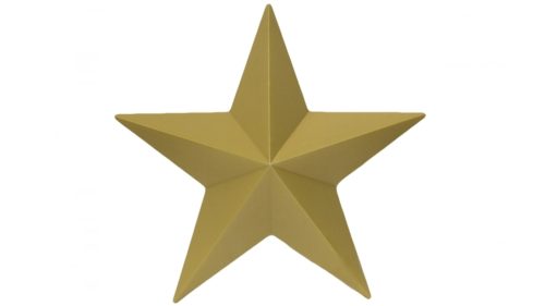14" Gold Star Christmas Blow Mold
