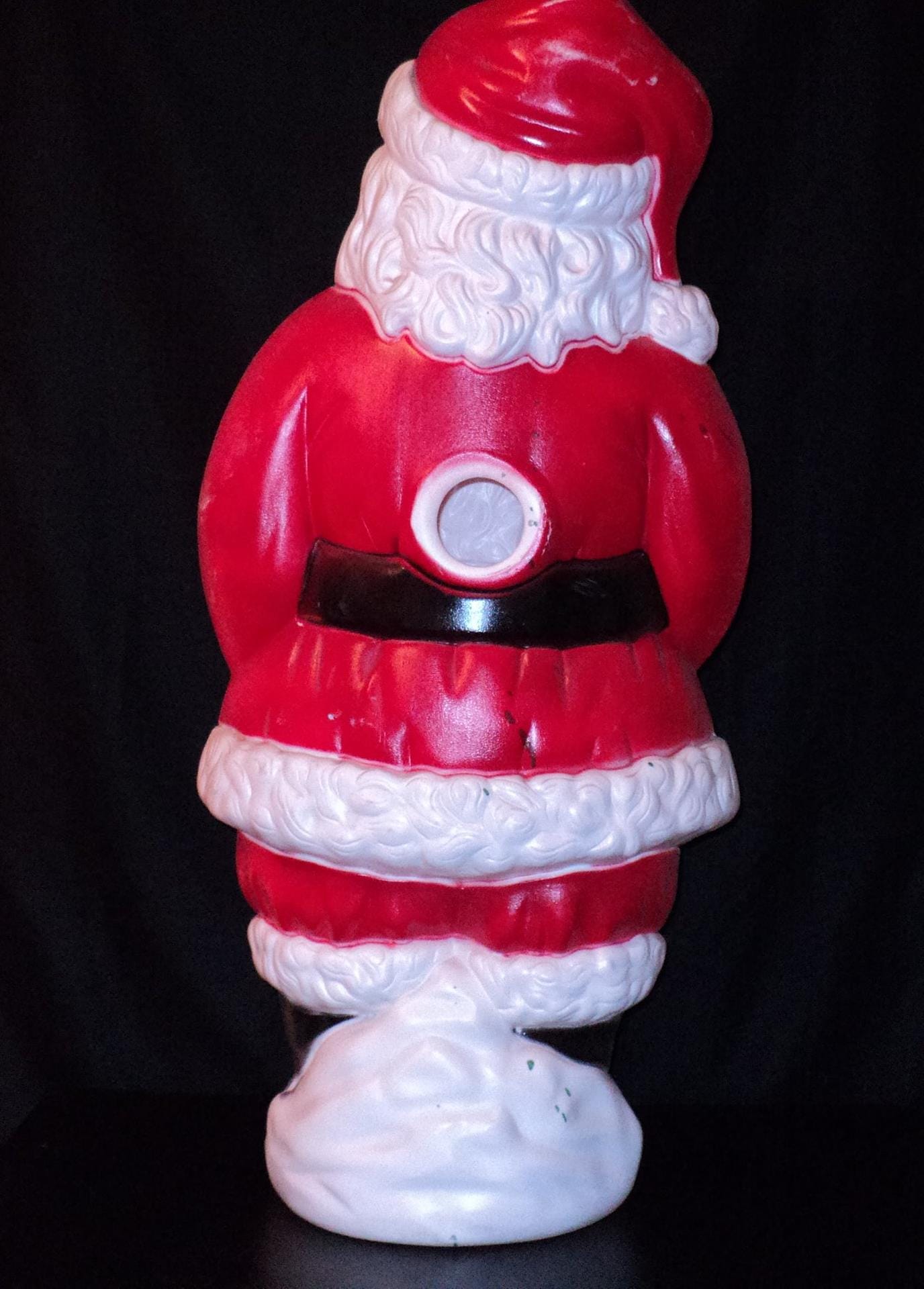 Grand Venture 38" Santa with Toy Soldier Christmas Blow Mold Rear View
