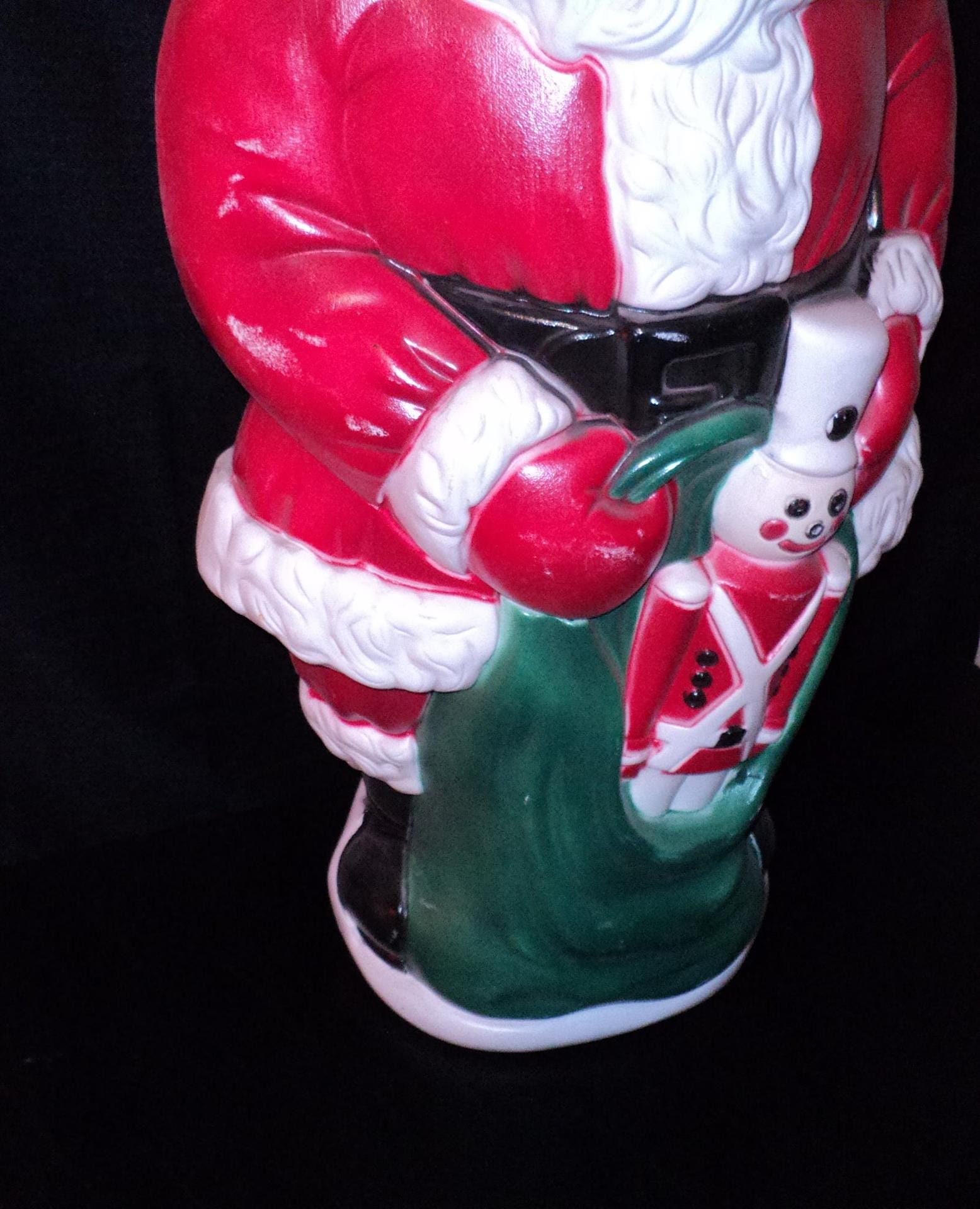 Grand Venture 38" Santa with Toy Soldier Christmas Blow Mold Right Side View