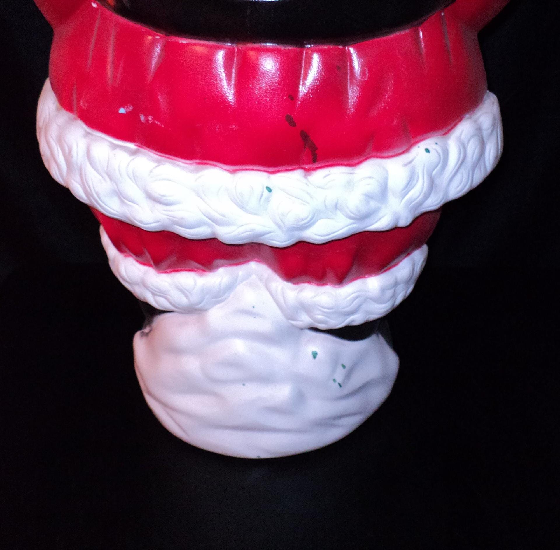 Grand Venture 38" Santa with Toy Soldier Christmas Blow Mold Lower Back and Base View