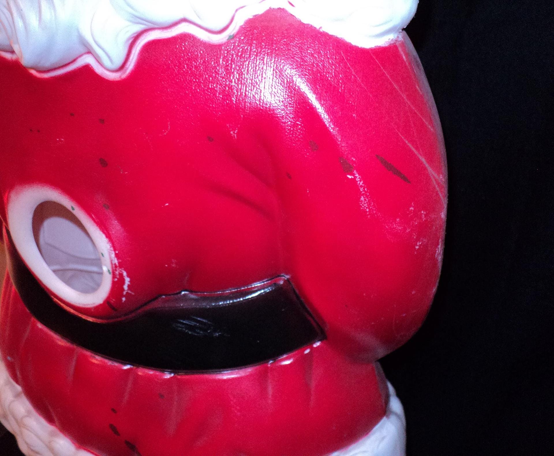 Grand Venture 38" Santa with Toy Soldier Christmas Blow Mold Right Back and Shoulder View
