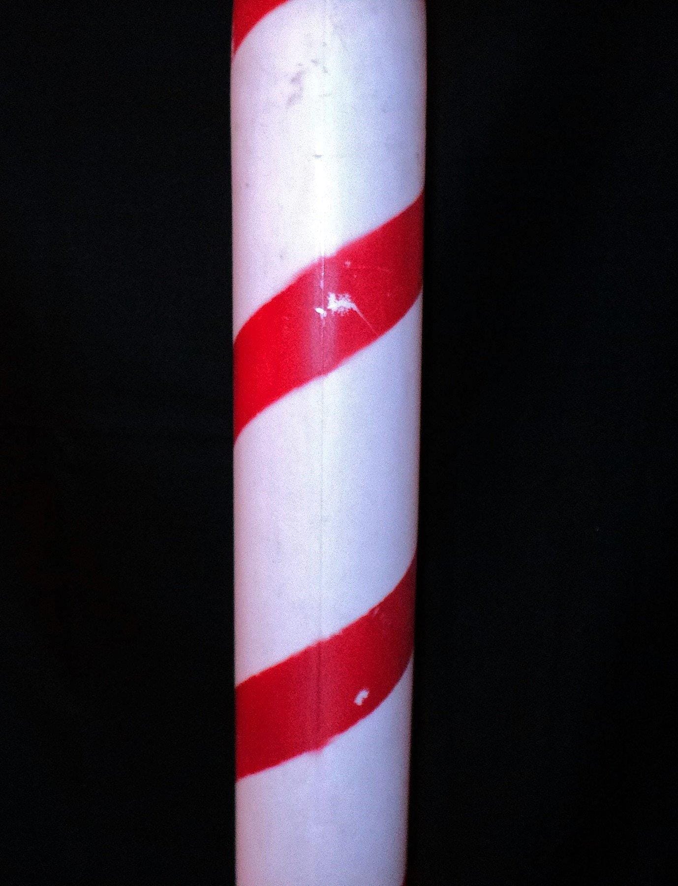 Union Products 40" Candy Cane Christmas Blow Mold Rear Middle Section View
